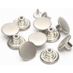 10 Silver Button Tack Pins Set to Adjust Pants
